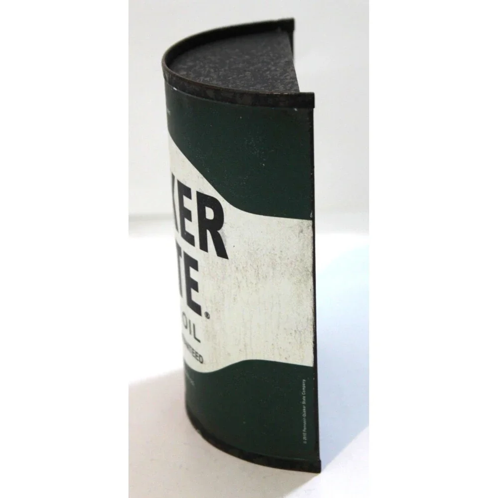 Open Road Brands Quaker State Motor Oil Half Can Metal Wall Deco Man Cave Garage